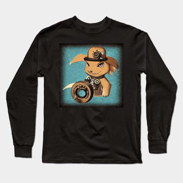 Steampunk Robot Animal Cute Long Sleeve T-Shirt by DM